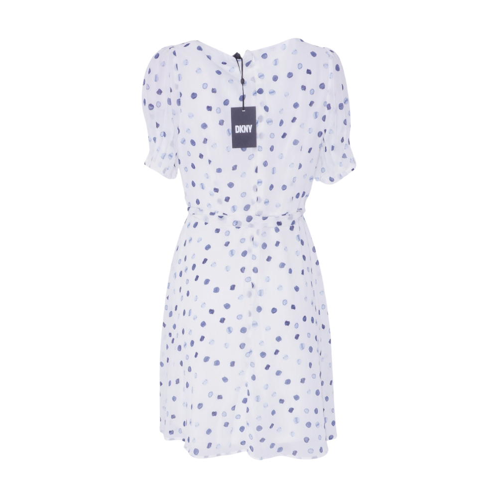 White Polka Dot Mini Dress