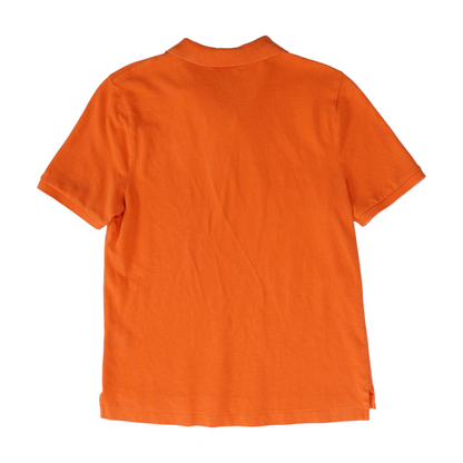 Orange Solid Short Sleeve Polo