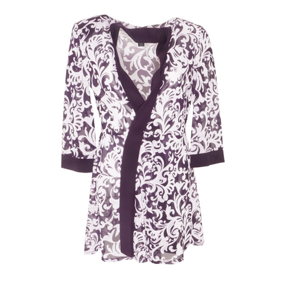 Purple Print Cardigan
