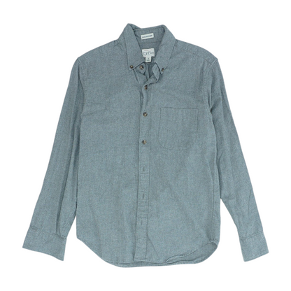Gray Solid Flannel Button Down
