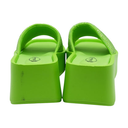 Green Platform Sandals