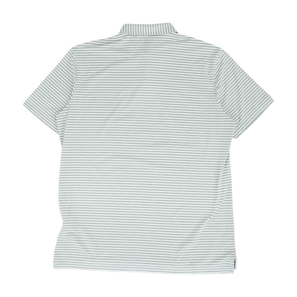 White Striped Short Sleeve Polo