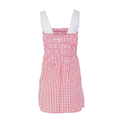 Red Check Mini Dress