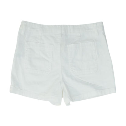 White Solid Chino Shorts