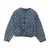Blue Floral Denim Jacket