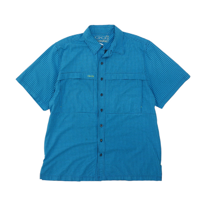 Blue Check Short Sleeve Button Down