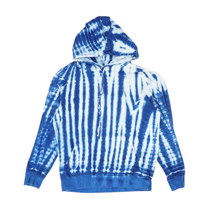 Blue Tie-Dye Hoodie Pullover