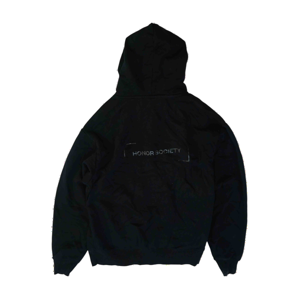 Black Solid Hoodie Pullover