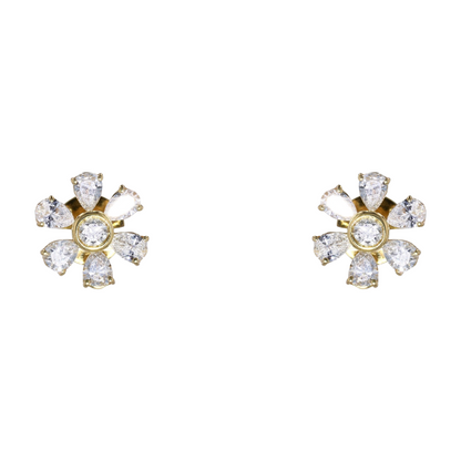 1 3/8 ctw 18K Yellow Gold Diamond Stud Earrings