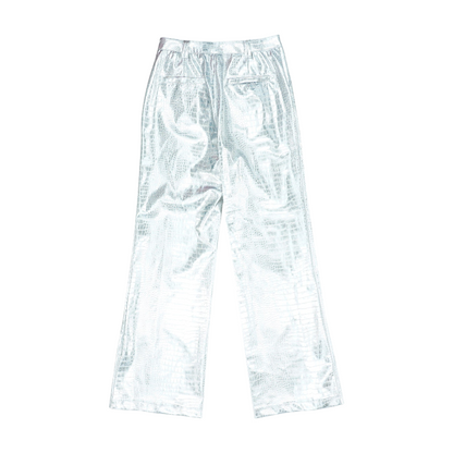 Silver Animal Print Pants
