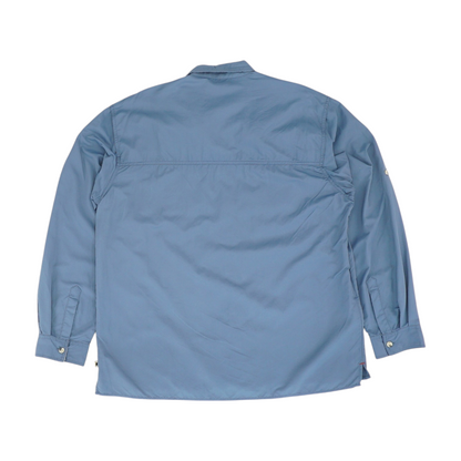 Blue Solid Outdoor Button Down