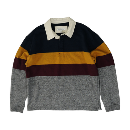 Multi Tall Color Block Long Sleeve Polo