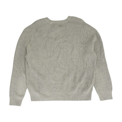 Gray Solid Pullover Sweater