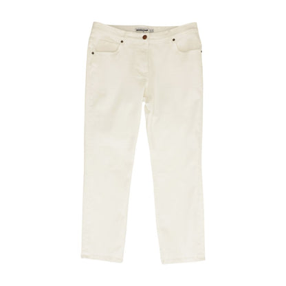 White Solid High Rise Regular Jeans