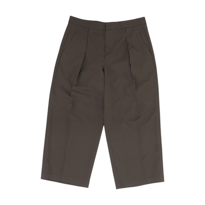 Brown Solid Chino Capris