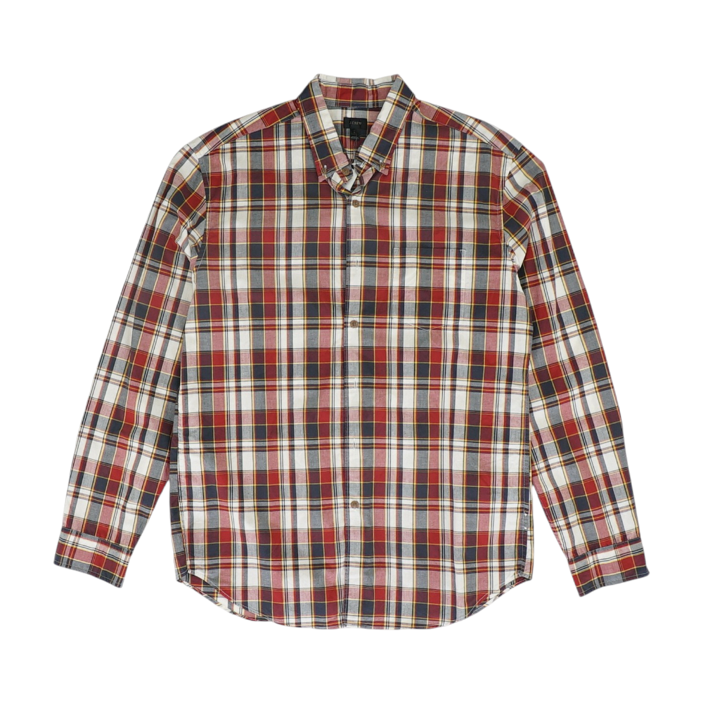 Red Plaid Long Sleeve Button Down