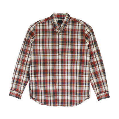 Red Plaid Long Sleeve Button Down