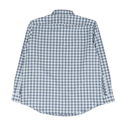 Navy Check Long Sleeve Button Down