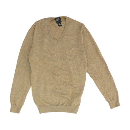 Tan Solid Pullover Sweater