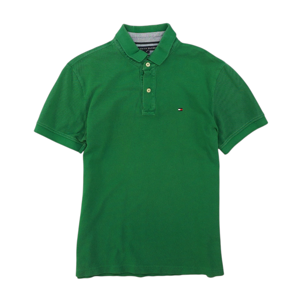 Green Solid Short Sleeve Polo