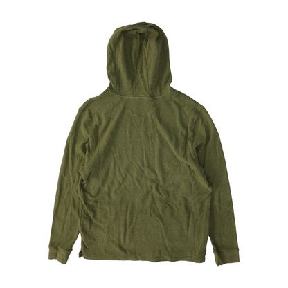 Green Solid Hoodie Pullover