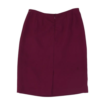 Maroon Petite Midi Skirt