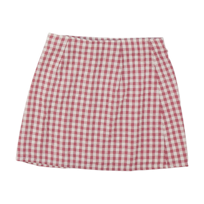 Pink Check Mini Skirt