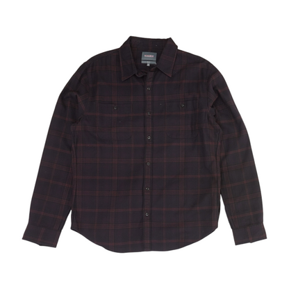 Deep Purple Plaid Long Sleeve Button Down