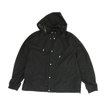 Black Solid Rain Jacket