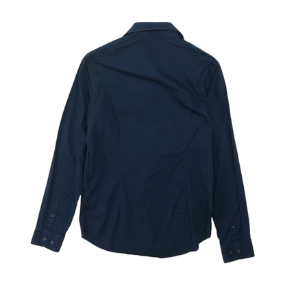 Navy Solid Long Sleeve Button Down