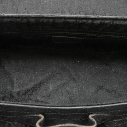 Black Smooth Cannage Leather Shoulder Bag