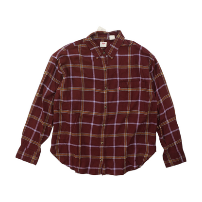 Red Plaid Flannel Button Down