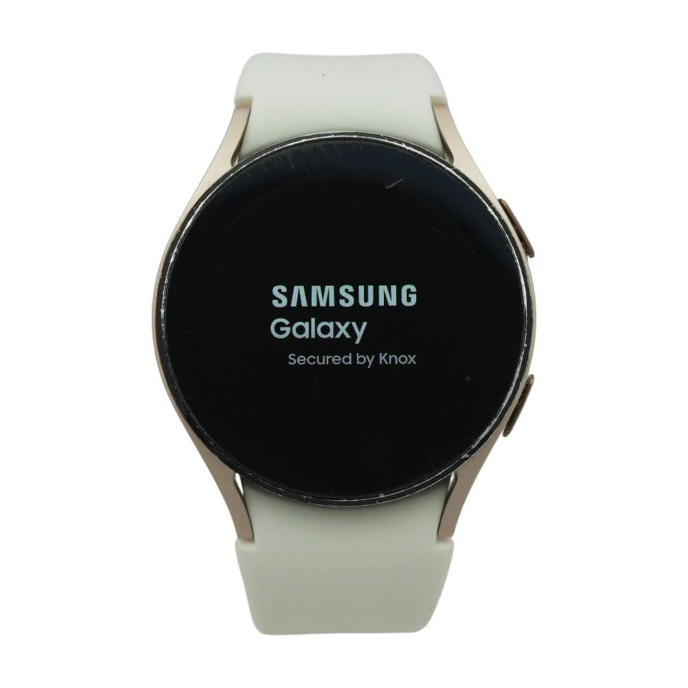 40mm Galaxy Watch4 Silver Smartwatch White Band S/M