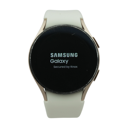 40mm Galaxy Watch4 Silver Smartwatch White Band S/M