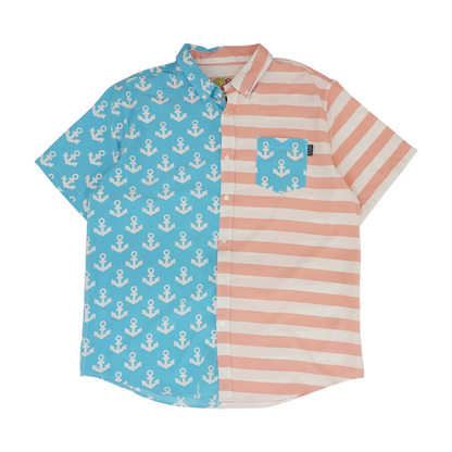 Multi Print Short Sleeve Button Down