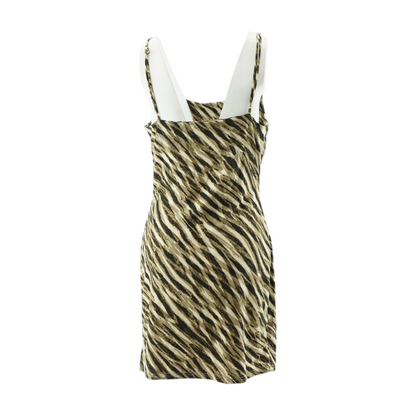 Beige Animal Print Mini Dress