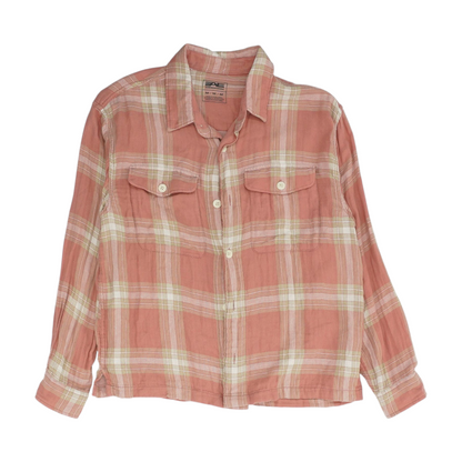 Mauve Plaid Flannel Button Down