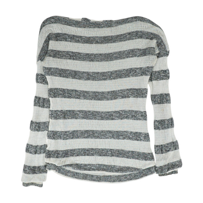 Ivory Striped Pullover Sweater