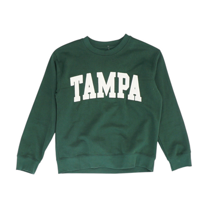Green Solid Sweatshirt Pullover