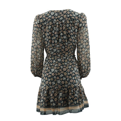 Black Floral Midi Dress