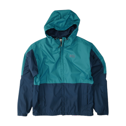 Teal Color Block Rain Jacket