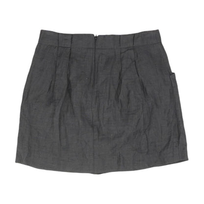 Black Solid Mini Skirt