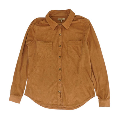 Brown Solid Button Down