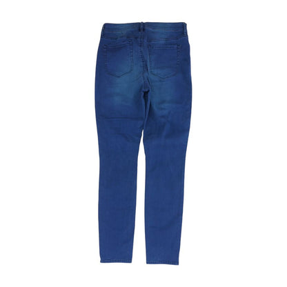 Blue Solid High Rise Jeans