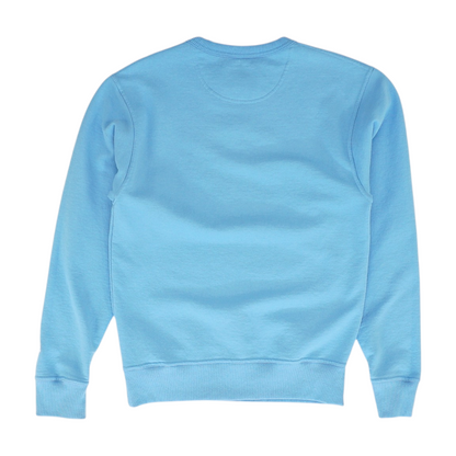 Blue Solid Sweatshirt Pullover