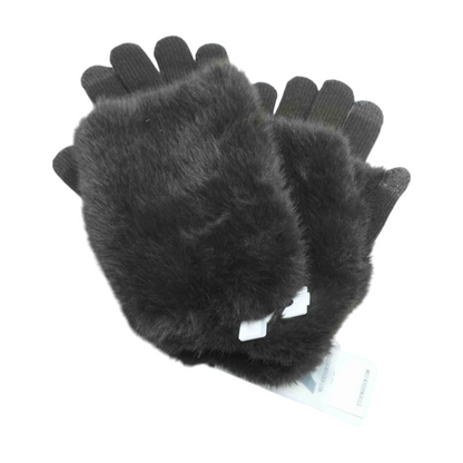 Brown Faux Fur Gloves