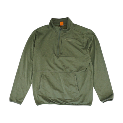 Olive Solid 1/4 Zip Pullover