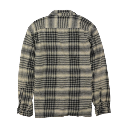 Gray Plaid Flannel Button Down