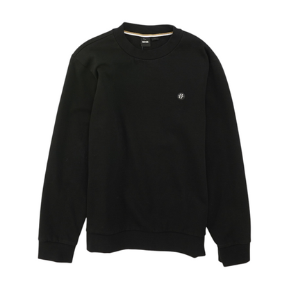 Black Solid Sweatshirt Pullover