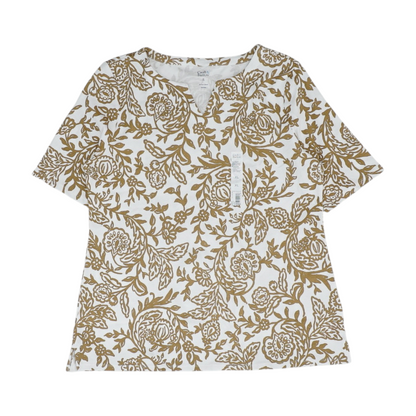 White Floral Blouse
